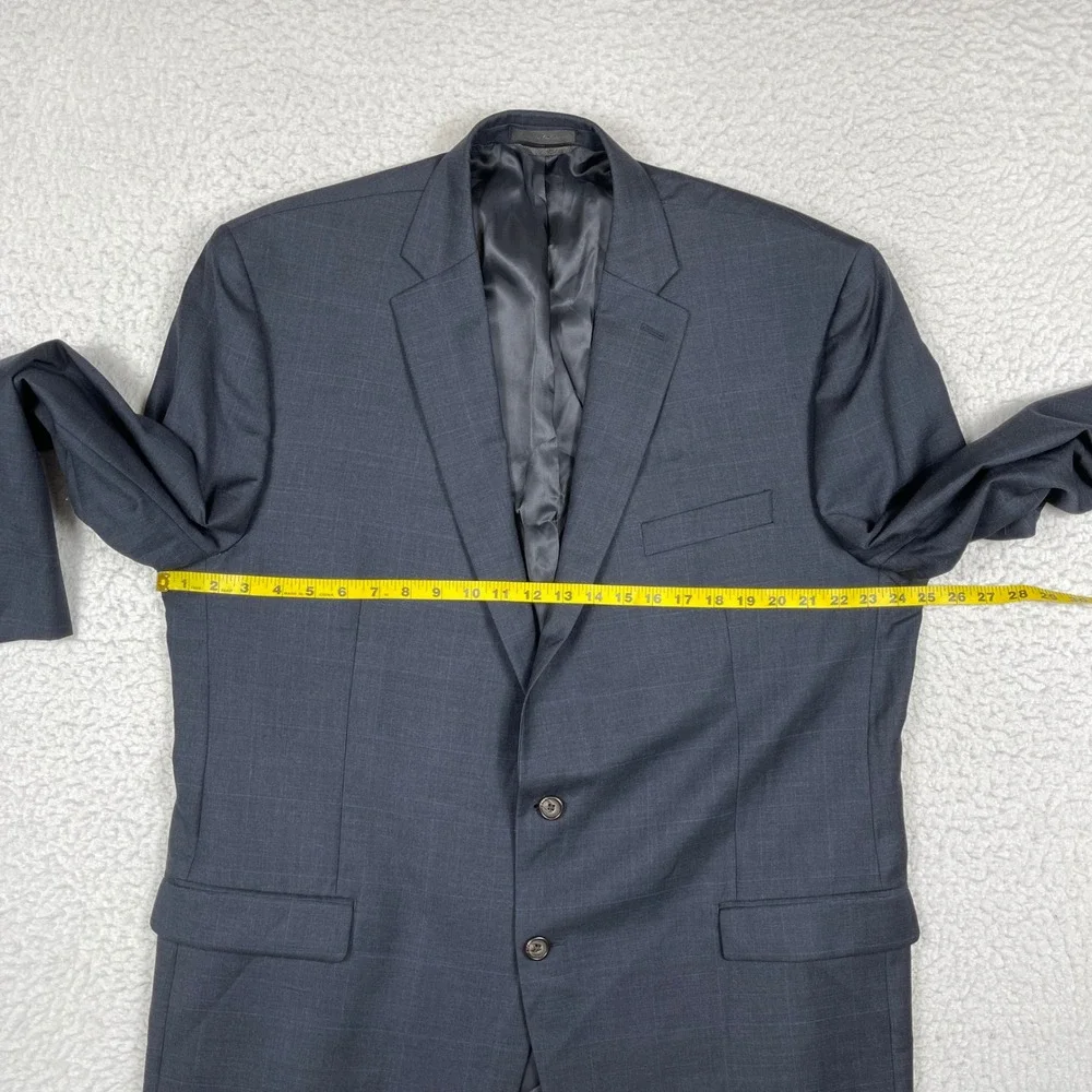 Lauren Ralph Lauren Blazer Mens 48L Blue Glen Plaid Wool Two Button Sport Coat